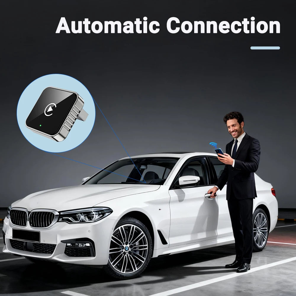 Wired to Wireless CarPlay Android Auto Adapter