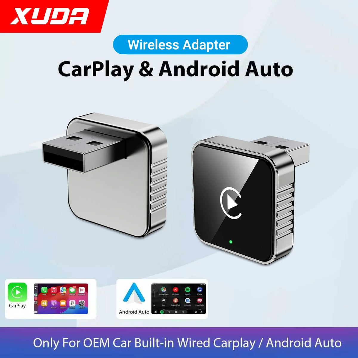 Wired to Wireless CarPlay Android Auto Adapter