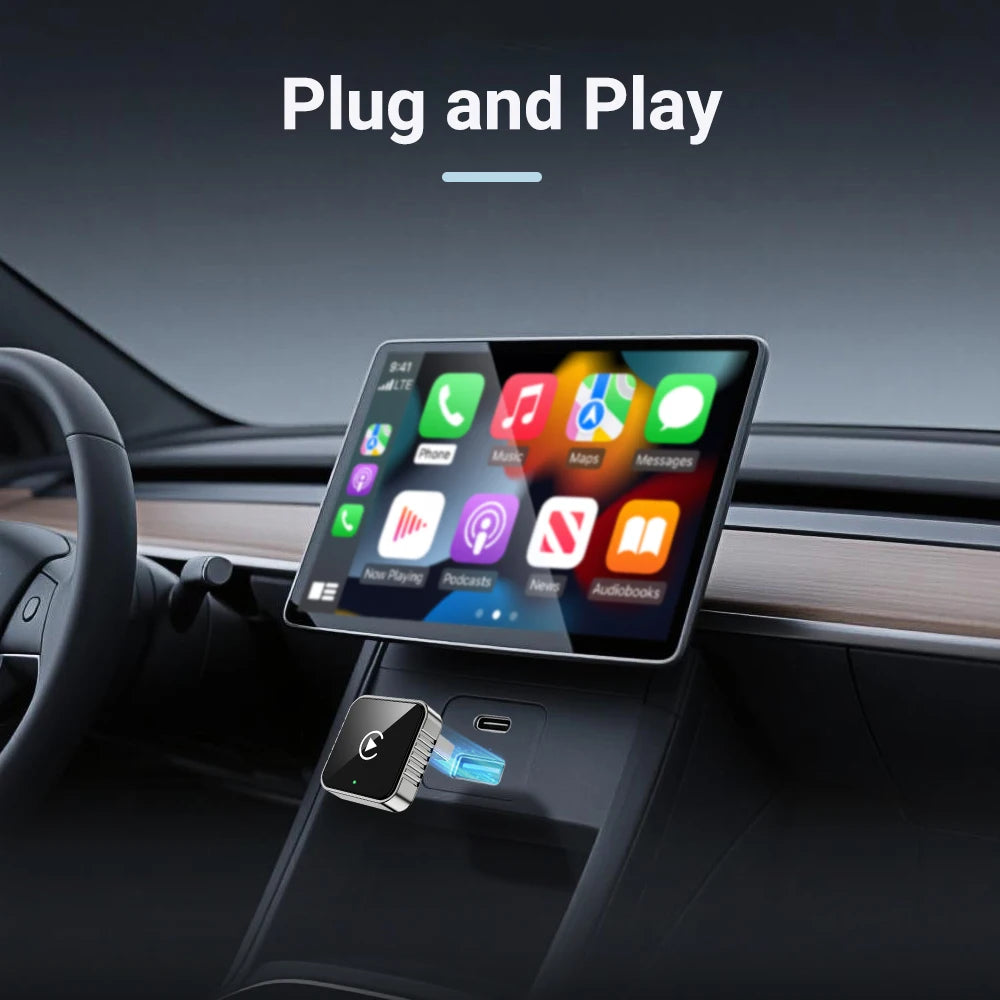 Wired to Wireless CarPlay Android Auto Adapter