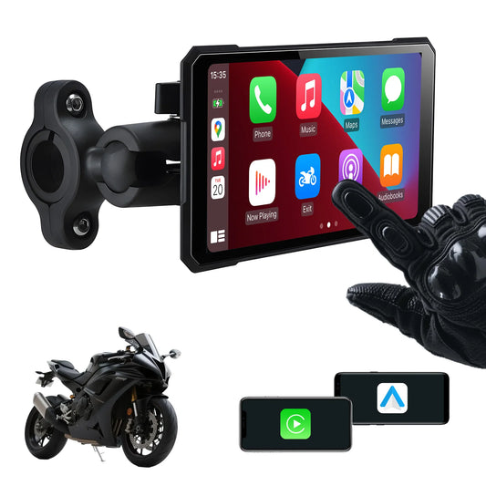 5" Smart Motorcycle Display, Wireless CarPlay & Android Auto, IP67 Waterproof